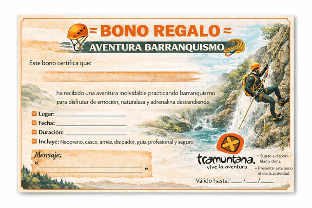 BONO REGALO ( BARRANCO ACUATICO)